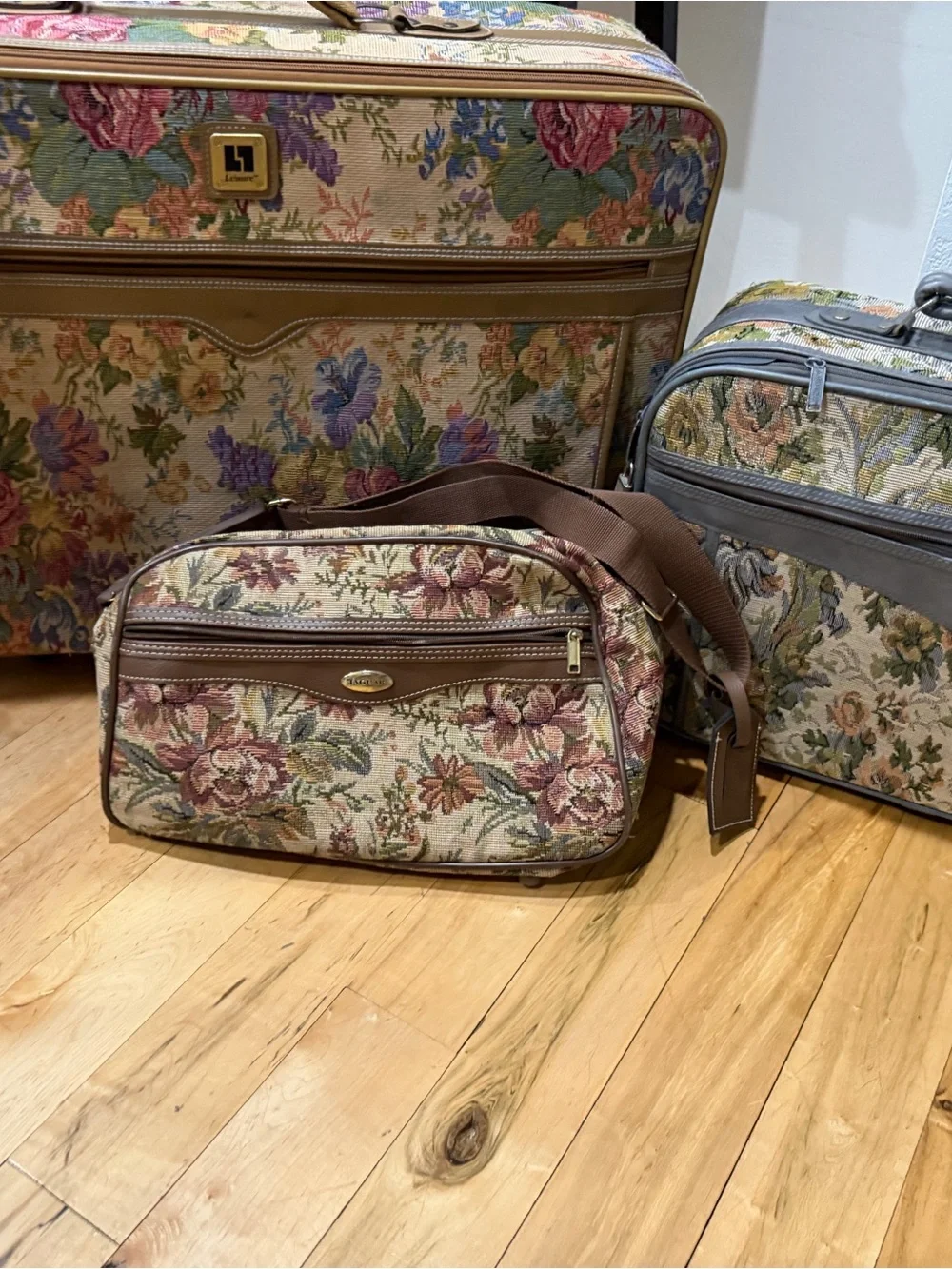 Jaguar , Jordache, and leisure vintage suitcase set
